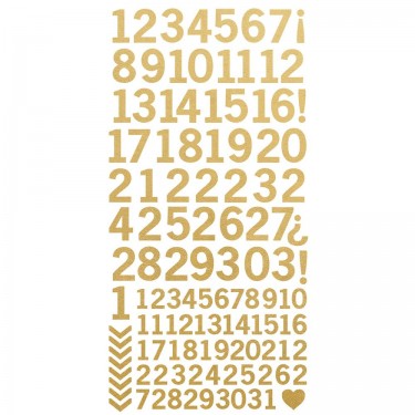 Kaisercraft-Metallic Gold Number Stickers-AS265